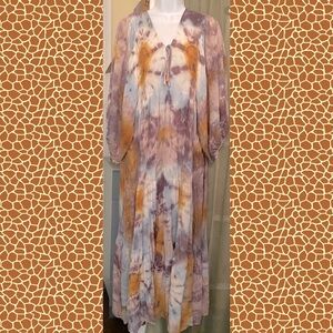 Bohemian Tie-Dye Maxi Dress
